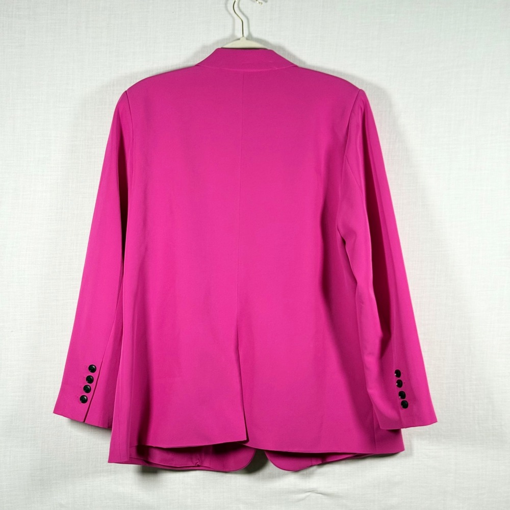 Vince Camuto Women's XL Hot Pink Fuchsia Single Button Blazer Stretch NWT - Picture 6 of 11